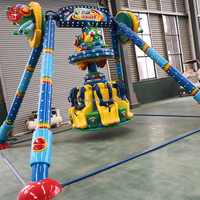 Manège à pendules LED complet, motif extraterrestre de dessin animé, avec éclairage, pour enfants, idéal pour les centres de divertissement familial et les opérations nocturnes