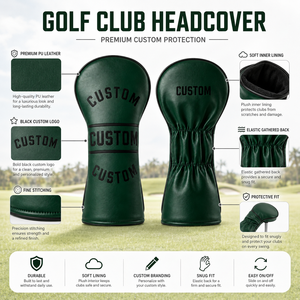 Protège-tête de club de <span class=keywords><strong>golf</strong></span> en cuir PU pour driver, motif chien ballon personnalisé, drôle et mignon, avec logo brodé, pour voiturette de <span class=keywords><strong>golf</strong></span> - Product Image 2