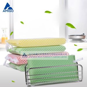 Amigo Mesh Sponge Pad Rectangle Quick Drying For Kitchen Cleaning Red Pink Yellow Green - Product Image 2