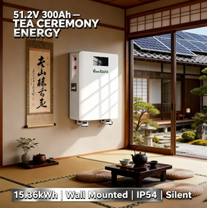 Baterai Lithium 51.2V 48V 300Ah 15kWh untuk Sistem Tenaga Surya, Terpasang di Dinding dengan Roda - Product Image 2