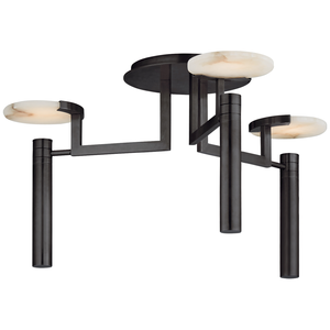 مصباح سقف شبه دافق فاخر ديكوري لغرف النوم وغرفة الطعام مصباح سقف نحاسي داخلي - Product Image 2