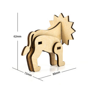 Usine directe personnalisé Laser Cut en bois 3D <span class=keywords><strong>Lion</strong></span> Puzzle personnalisé Animal Puzzle cadeau pour les enfants - Product Image 5