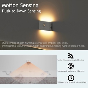 <b>LED</b> Cone Wall Lamps with <b>USB</b> Rechargeable <b>Light</b> <b>Lights</b> Sensor Girls Beside Lamp for Bedroom Bedside Wall Mounted - Product Image 3