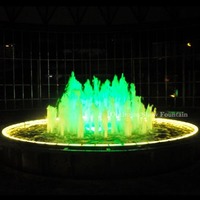 Fuente de Agua Decorativa para Estanques Grandes, Fuente de Agua Danzante de Acero Inoxidable Moderna con Luces LED RGB para Restaurantes y Cafés