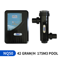Stérilisateur de piscine à sel Pikes ABS en aluminium avec cellule d'électrolyse pour la désinfection de l'eau de piscine