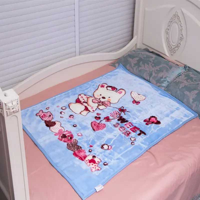 Khusus untuk menerima selimut bayi baru lahir poliester mink selimut raschel set