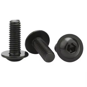 ISO 7380-2 M3 M4 M5 M6 M8 M10 Grade 10.9 Black Oxide Carbon Steel Allen Bolts Hex <b>Socket</b> Flange Button Head <b>Screws</b> - Product Image 5