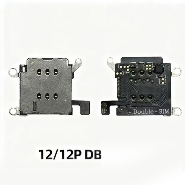 Double Sim Card Tray Repair Parts for iPhone 12/ 12Pro ESIM Card  Convert to Dual SIM Card Tray Adapter Replacement Parts