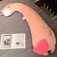 Coussin décoratif géant en peluche mignon dinosaure et licorne avec rembourrage en coton PP pour plus de 14 ans, idéal pour la maison