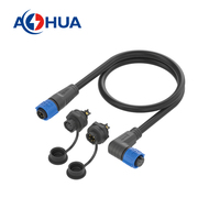AOHUA Haute Qualité 2 + 3Pin Prise de Signal d'Alimentation K15 Assemblage Mâle Femelle Connecteur de Câble IP68 LED Connecteur pour Projet d'Éclairage