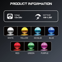 Nouvelles puces LED DE-2 Devil Eyes, kit de rétrofit universel pour phares automobiles, étanche IP68, en alliage d'aluminium, 1,5/2,0/2,5/3,0 pouces, application
