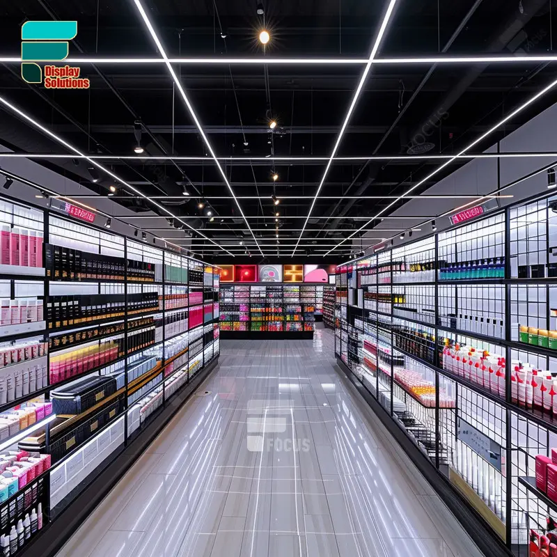 Cosmetic Shop Showcase Perfume Store Display Wig Shop Design Retail Beauty Shelf