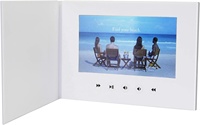 Carte de vœux vidéo comprenant une mémoire 4G et une batterie rechargeable Écran LCD Brochures numériques