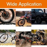 Nouvel ensemble d'outils de réparation de pneus de moto Nachee 14,5 pouces en acier à haute teneur en carbone, kit de leviers, outils de démontage de pneus, protecteurs de jantes, outil de valve, orange