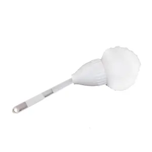 Squeezable Plastic Bowl Mop With Cone 10" 12" 13.5" 14" Handle 2" 4" 4.5" Diameter Head Soft Scratch-free Bowl Swab Brush Toilet