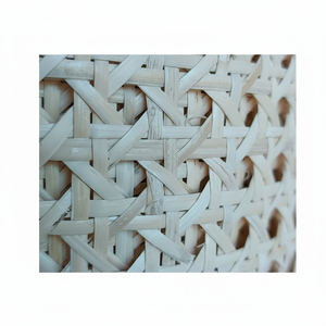 แกนกระดาษตาข่ายหวายธรรมชาติแกนกระดาษตกแต่งเฟอร์นิเจอร์ม้วนแปรรูปดิบ - Product Image 1
