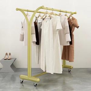 Expositor <span class=keywords><strong>de</strong></span> <span class=keywords><strong>Ropa</strong></span> Sencillo <span class=keywords><strong>de</strong></span> Doble Fila con Ruedas Móviles para <span class=keywords><strong>Ropa</strong></span> <span class=keywords><strong>de</strong></span> Mujer y Niños - Product Image 4