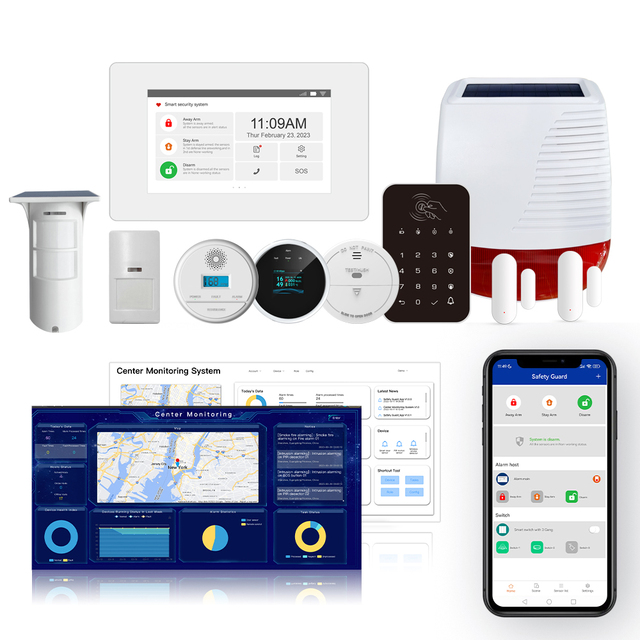 Smart Home 433mhz Wifi Gsm Alarm System Wireless Smart House App Control Gsm Wireless Alarm System Home Security