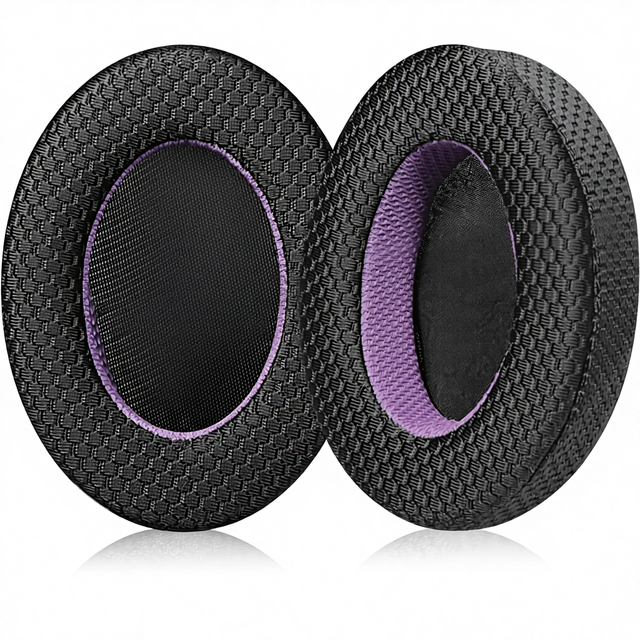 Jomwag Waterproof Breathable Mesh Memory Foam Private Mold Replacement Earpads WH-1000XM4 Headphones-Black/Purple Luxurious