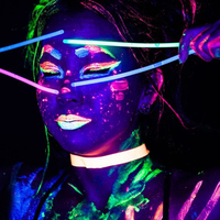 Harga pabrik Label pribadi Makeup bercahaya 6 warna Glow in the Dark pigmen bedak Perona kosmetik