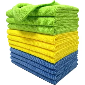cheap wholesale 30x30cm microfiber car Warp Knitted Cleaning Towel 80 Polyester 20 Polyamide cleaning cloths