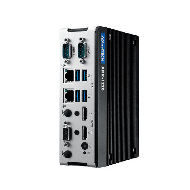 ARK-1220L Fanless DIN Rail Industrial Embedded Computer Atom E3940 Quad Core Dual  Dual LAN IoT Automation PC
