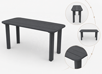 Ensemble de table de bar extérieure de luxe, mobilier de patio, table haute et chaises pour jardin, villa, hôtel, complexe hôtelier
