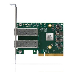 Carte adaptateur Mellanox MCX631102AC-ADAT Connect X-6 Lx EN, 25GbE double port SFP28, PCIe 4.0 X8, prend en charge l'encryption - Product Image 1