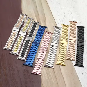 Factory Supply Cheap Luxury Smart Strap For Apple Watch Stainless Band 44ミリメートル42ミリメートル40ミリメートル38ミリメートルMetal Bracelet For Iwatch 5 4 3 2 1