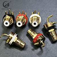 Connecteur RCA YIVO TEF en laiton plaqué or, entièrement en laiton, soudure directe sur circuit imprimé, prise coaxiale numérique pour DAC, tourne-disque, amplificateur