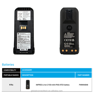 Batería de Litio para Radio Bidireccional PMNN4848 2150mAh IP68 Resistente al Agua para Walkie-Talkie Motorola R7Ex - Product Image 3