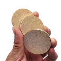 Bubuk Logam Disinter Perunggu Kuningan Melingkar Filter Disc Mikron Tembaga Berpori Filter Mesh Plate