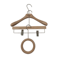 Nouveau design – Cintres fins en bois recyclé antidérapants pour vêtements et linge – Crochets ronds créatifs