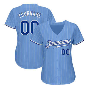 ปรับแต่งเสื้อเบสบอลสีฟ้าปักตะเข็บโลโก้ทีมของคุณหมายเลขชื่อสไตล์ใดๆสีเสื้อซอฟต์บอลราคาถูก Unisex - Product Image 2