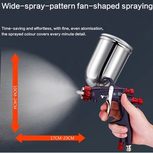 Profissional-Grade W-101G Alta Eficiência HVLP Air Spray Gun Gravity Feed Alloy Industrial-Grade SANPU - Product Image 5