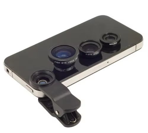 Hot Sales 3 in 1 Mobile Phone Camera Lens Kit 0.67x Wide Angle Macro Lens 180 Degree Fish Eye Lens