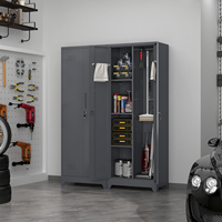 Armoire de rangement moderne en acier pour salon, armoire de rangement en métal, armoire de nettoyage, placard à balais avec porte verrouillable