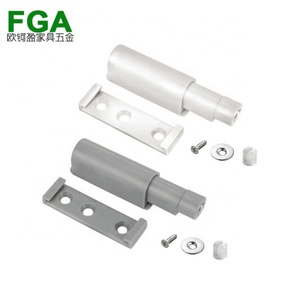 Loquet magnétique à ouverture par pression, mécanisme souple en POM gris et blanc pour armoires de cuisine, hôpitaux et entrepôts - Product Image 1