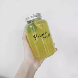 Copo descartável transparente de PET para chá de bolhas (Boba) de 400ml, 500ml, 550ml e 650ml com tampa de alumínio para chá com leite e suco. - Product Image 4