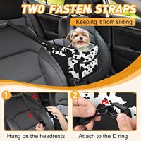 Siège de voiture pliable pour chien, léger, imperméable, grande capacité, siège surélevé portable pour animaux de compagnie, laisse de sécurité, coussin lavable pour petits chiens