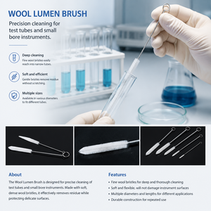 Cepillo Limpiador de Tubos de Ensayo y Pipetas de Vidrio Degao Medical Lumen Brush, Anti-Rayaduras, para Limpiar la Pared Interior - Product Image 2