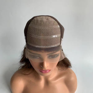 Peluca Oncológica en Stock de Cabello Humano Natural con Base Superior de Seda y Mechas, <span class=keywords><strong>Pelucas</strong></span> de Grado Médico para Alopecia en Color Castaño - Product Image 4