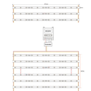 Barre lumineuse LED 24V rétroéclairée CCT 3030, bande lumineuse LED en treillis pour boîte à lumière et plafond - Product Image 5