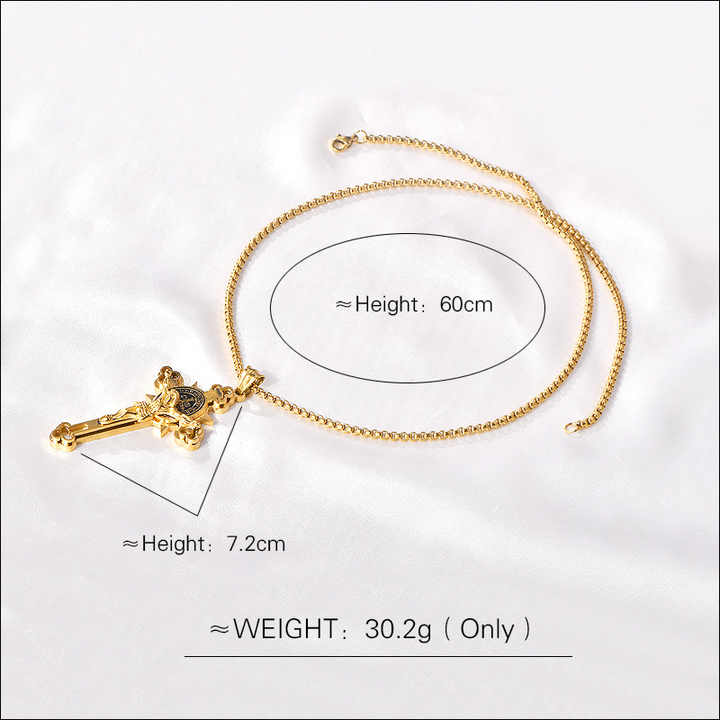 Fine Fashion Jewelry Vintage Cross Pendant Necklace Stainless Steel