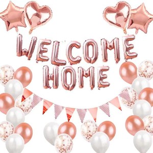Ensemble de ballons 'Bienvenue à <span class=keywords><strong>la</strong></span> <span class=keywords><strong>maison</strong></span>' <span class=keywords><strong>pour</strong></span> bébé garçon, ballons en aluminium bleus avec lettres et étoiles, ballons en latex à confettis, décorations <span class=keywords><strong>pour</strong></span> fête de naissance ou de baby shower - Product Image 3