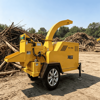 Broyeur de bois robuste de 130 mm sur chenilles avec frein automatique pour une sécurité accrue en stationnement en pente