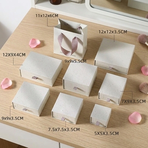 Boîte d'emballage gratuite pour bijoux avec logo personnalisé, organisateur <span class=keywords><strong>de</strong></span> bijoux, boîte à colliers, emballage cadeau pour boucles d'oreilles, boîtes en carton - Product Image 5