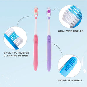 Sikat gigi plastik Manual grosir kustom menerima OEM kualitas tinggi sikat gigi bulu lembut nilon dewasa - Product Image 3