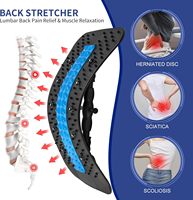 Craqueur de dos multi-niveaux de RS Support lombaire Acupuncture Appareil de massage lombaire inférieur magnétique Civière de dos réglable