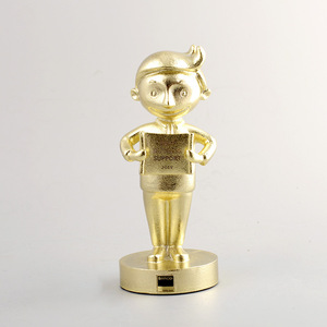 Diecast Cartoon Doll Little Golden <strong>Man</strong> Making Trophy Medal Corporate Mascot Customizable Memorial Gift to Customers - Product Image 4